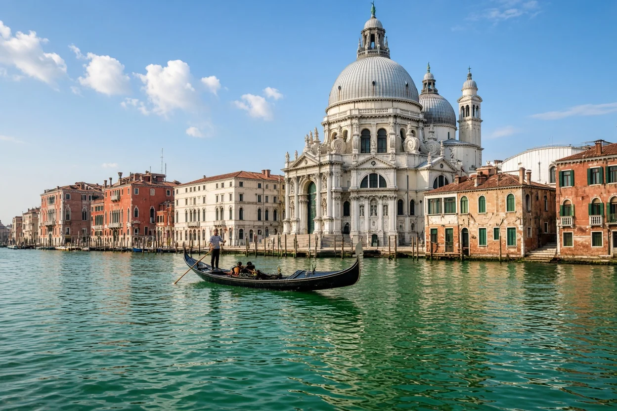 Grand Canal and Santa Maria della Salute, Venice, Italy